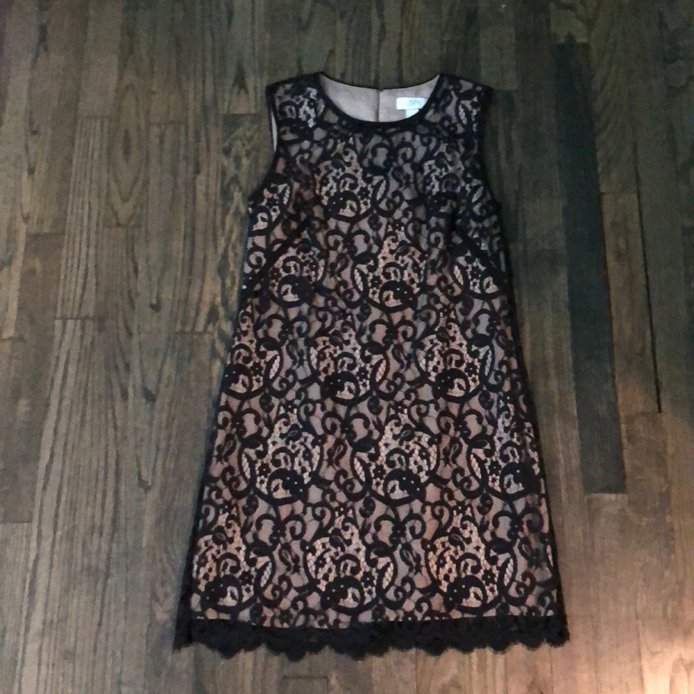 LOFT - Black and nude lace dress. Size 6. - Picture 1 of 4